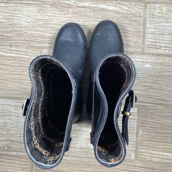 Pendleton Men’s Rain Boots Size 10 US – Black Rubber Embossed Tribal Pattern - Picture 13 of 15